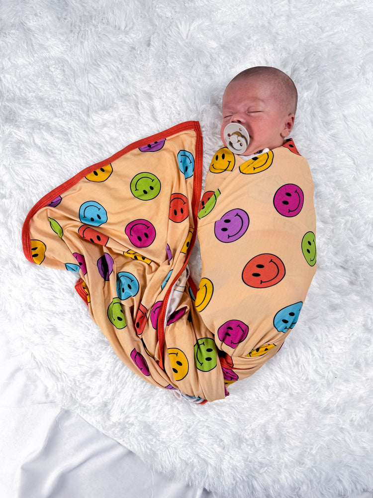 Smiley Squad Swaddle