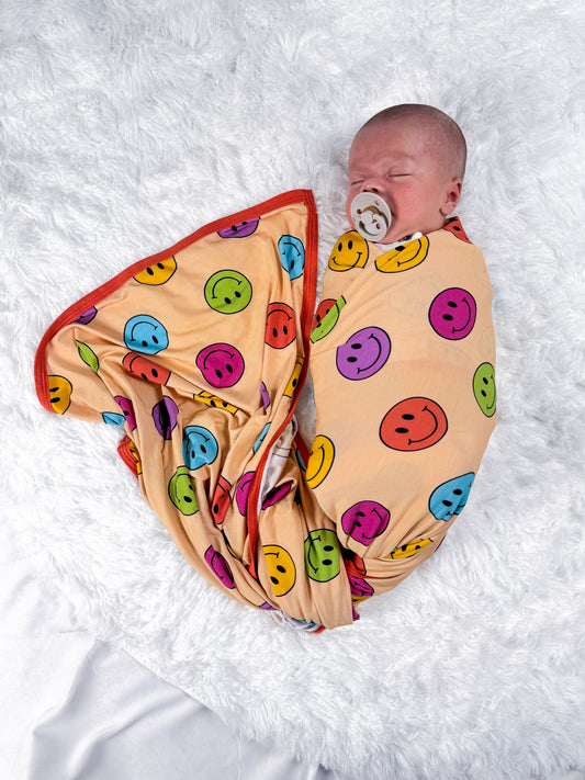 Smiley Squad Swaddle